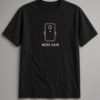 More Gain Guitar Pedal unisex t-shirt in black with minimalist effects pedal outline with one knob