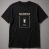 Pad Switch Studio Gear unisex t-shirt in black with toggle switch icon in a rounded square